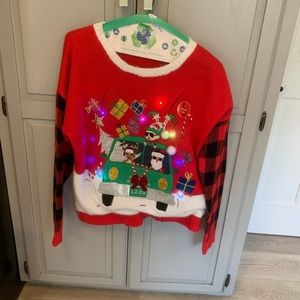Holiday Time Light-up Christmas Sweater. NWT